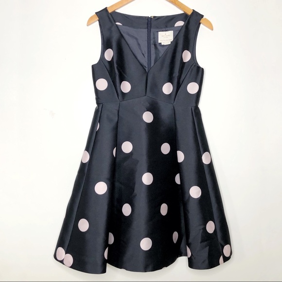 kate spade Dresses & Skirts - Kate Spade Navy Pink Polka Dot Fit and Flare Dress